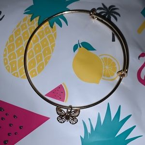 3 for $30 Gold Fashion Bangle bracelet Butterfly Charm